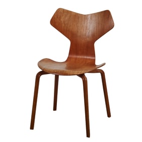 Arne Jacobsen for Fritz Hansen Teak Grand Prix Chair