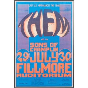 BG-20 Them Sons of Champlin Fillmore Wes Wilson 1966 1st Printing Poster