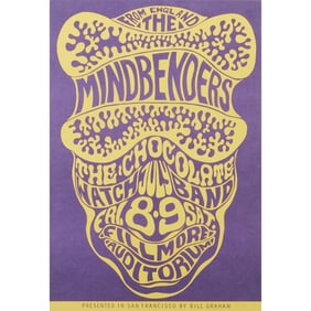 BG-16 Wes Wilson for Bill Graham The Mindbenders First Printing Poster