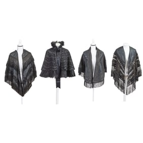 Four Victorian Black Capes