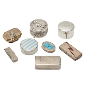 Collection of Antique Small Silver Boxes