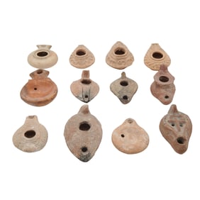 Collection of Roman Terracotta Oil Lamps
