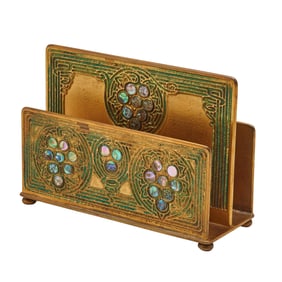Tiffany Studios Bronze Abalone Letter Holder