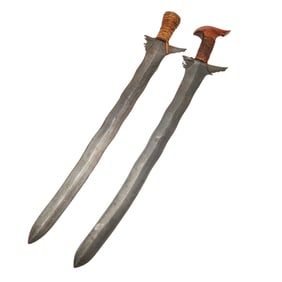 Two Filipino Sulu or Moro Kris Swords