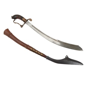 Two Filipino Moro Kris Swords with Sheaths