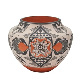 Rachel Aragon Native American Acoma Pottery Olla