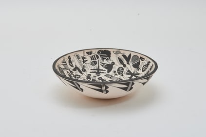 John Aragon Native American Acoma Pottery Bowl