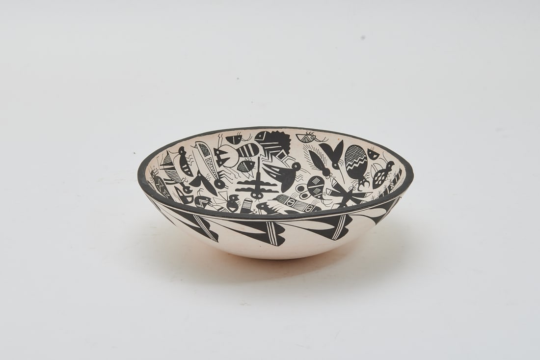John Aragon Native American Acoma Pottery Bowl (1 of 4)