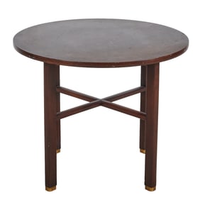 Edward Wormley for Dunbar Round Mahogany Occasional Table
