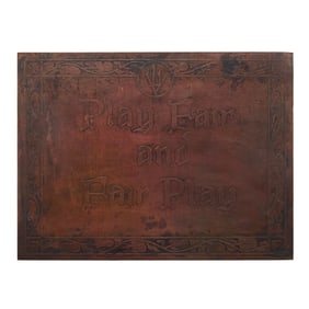 Arts and Crafts Copper Plaque