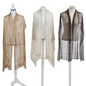 Three Egyptian Assuit Scarves