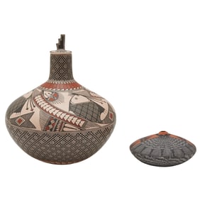 Two Native American Acoma Pottery Vessels