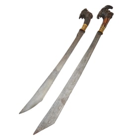 Two Dayak Mandau Swords