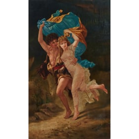 After Pierre Auguste-Cot, The Storm, Oil on Canvas