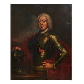 English School, Portrait of Knight, Oil on Canvas