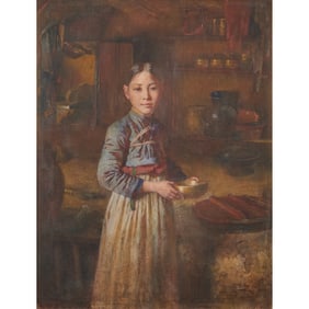 Edmund Adler, Korean Girl, Oil on Canvas
