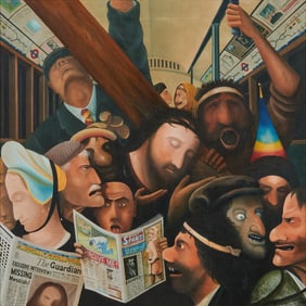 Mark Shepherd, London Tube, oil on canvas