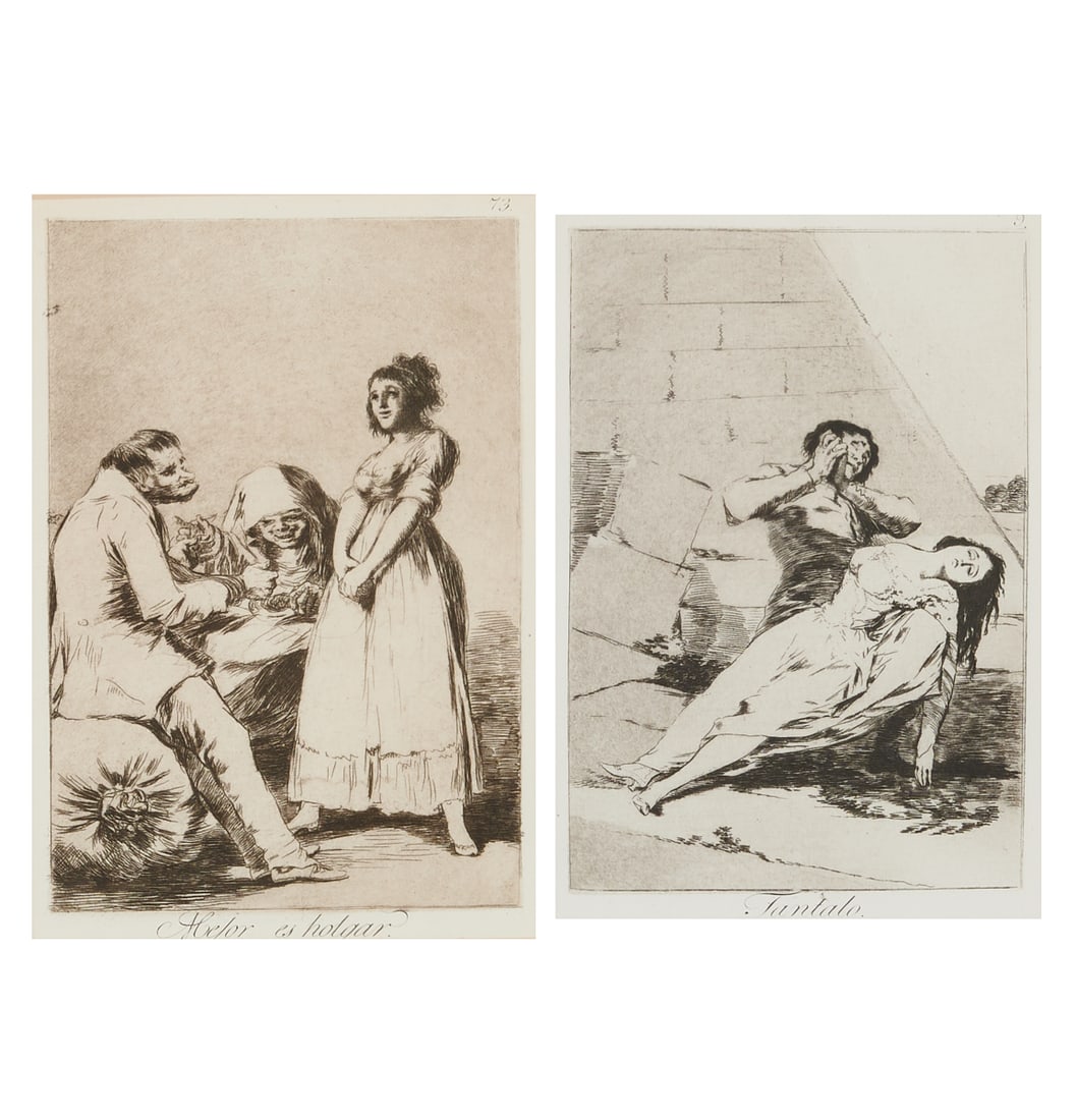 After Francisco Goya, two etchings from Los Caprichos (1 of 5)