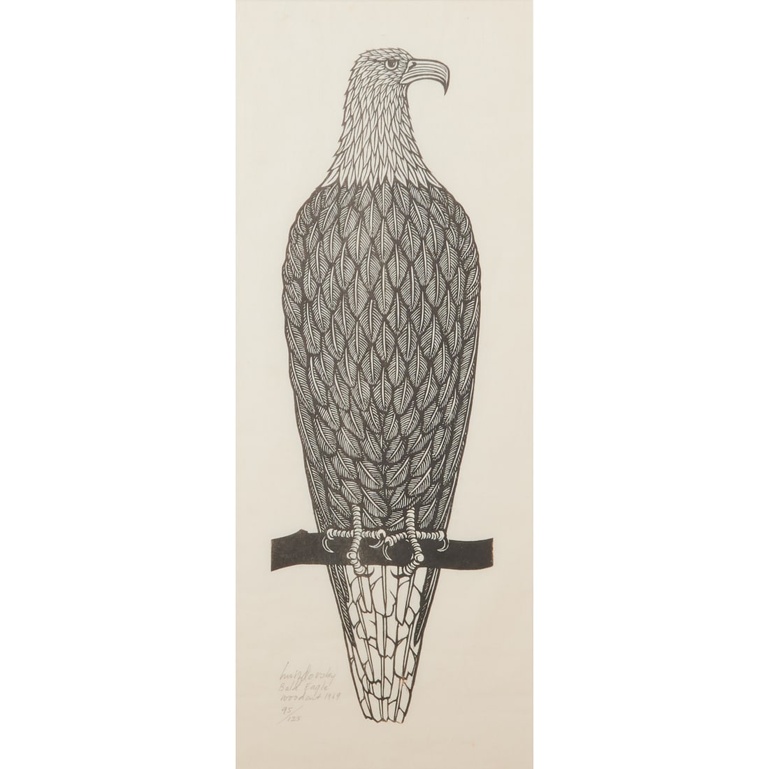 Jacques Hnizdovsky, Bald Eagle, Woodcut (1 of 4)