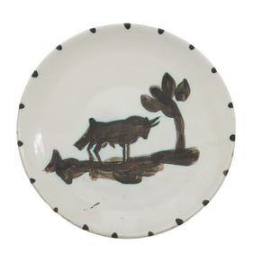 Pablo Picasso, Bull Under a Tree, Glazed Ceramic