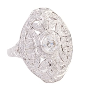 Diamond, 18k White Gold Ring