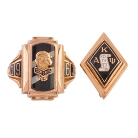 Enamel, 10k Yellow Gold Jewelry Suite