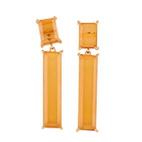 Pair of Citrine, Vermeil Earrings