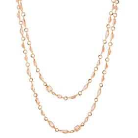 Peach Quartz, Vermeil Necklace