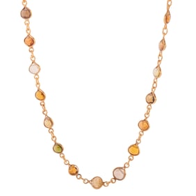 Multicolored Tourmaline, Vermeil Necklace