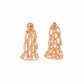 Pair of 14k Yellow Gold Hoop Earrings