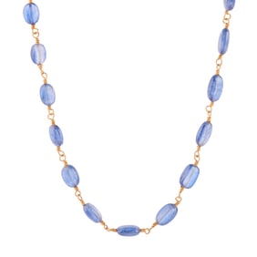 Kyanite Bead, Vermeil Necklace