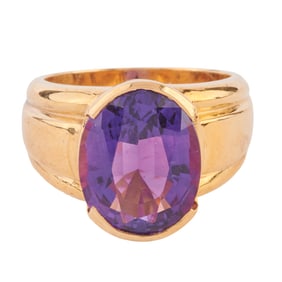 Amethyst, 14k Yellow Gold Ring