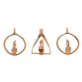 14k Yellow Gold Cockatoo Jewelry Suite