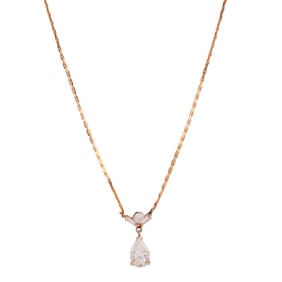 Diamond, 14k Yellow and White Gold Necklace