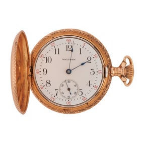 Waltham 14k Yellow Gold Pocket Watch