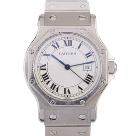 Cartier Santos Stainless Steel Wristwatch