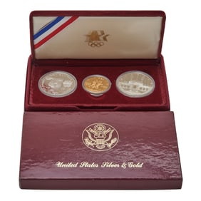 US 1984 Olympics Los Angeles Three Coin Set