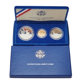 US 1986 Commemorative Three Coins
