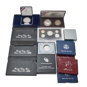 US Lot of Silver Commemorative Coin Sets (13)