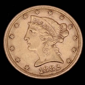 US 1882 $5.00 Gold Coin