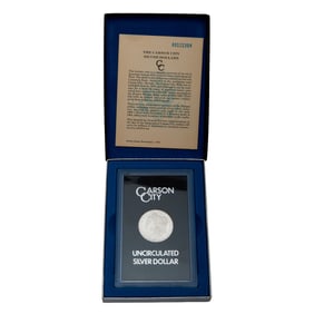 US 1880 CC Morgan Dollar Uncirculated, COA