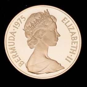 Bermuda 1975 $100.00 Gold Coin Royal Visit by Franklin Mint