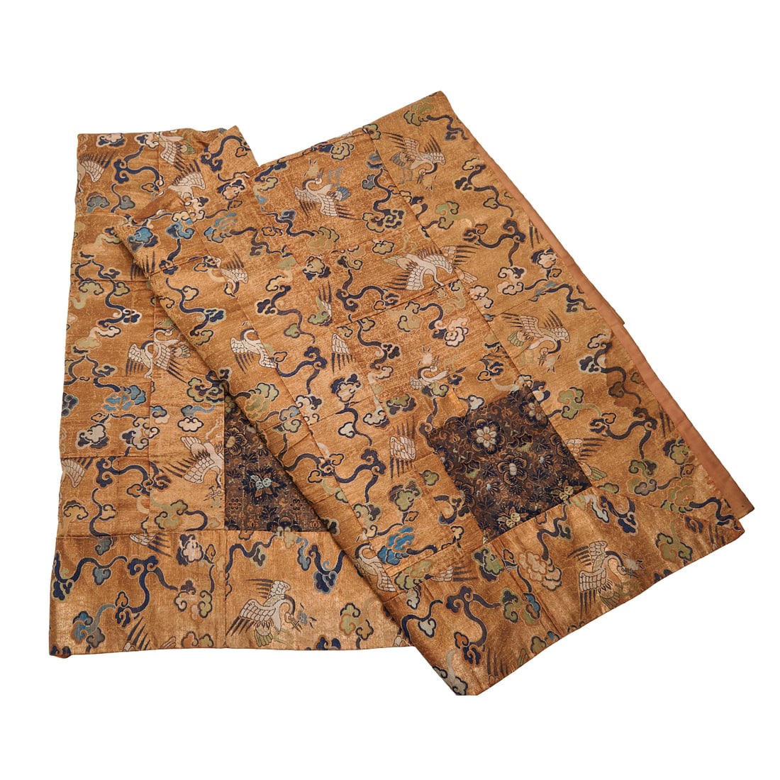 Chinese Silk Kesi Panel with Storks Among Clouds (1 of 3)