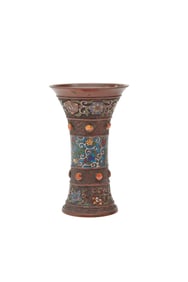 Chinese Zun Cloisonne/Bronze Vase