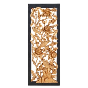 Chinese Carved Giltwood Panel