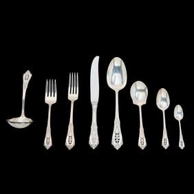 Wallace Rose Point Pattern Sterling Silver Flatware