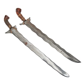 Two Filipino Sulu or Moro Kris Swords