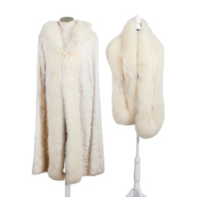 White Rabbit and Astrakhan Lamb Cape and Stole