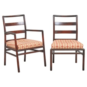 Six T.H. Robsjohn Gibbings for Widdicomb Ladder Back Dining Chairs