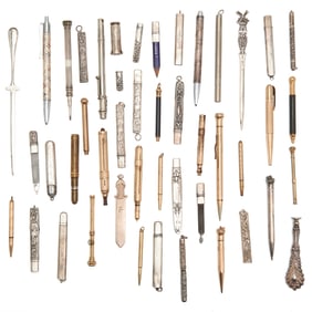 Collection of Sterling, Gold Fill, Pencils, Pens, Letter Openers, Etcetera